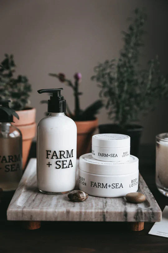 Farm + Sea  Glass Pump Bottle Saltwater