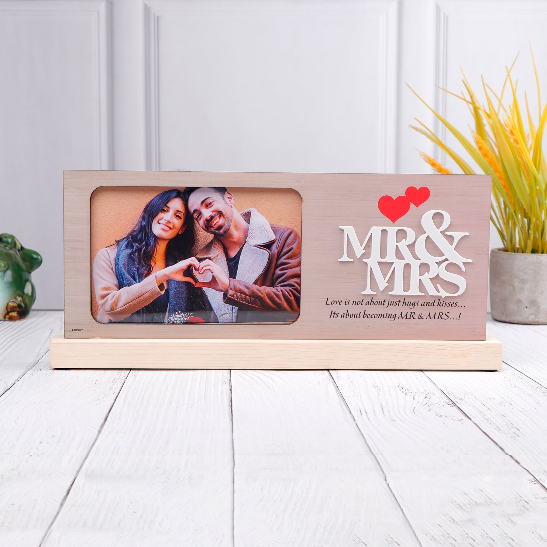 Mr. and Mrs. Quoted Romantic Photo Frame