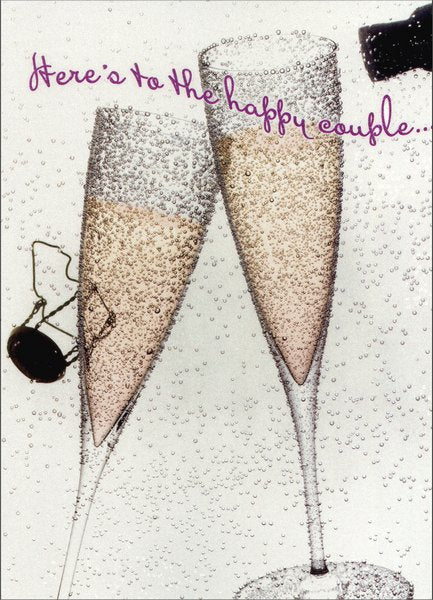 Wedding Greeting Card - Champagne Flutes