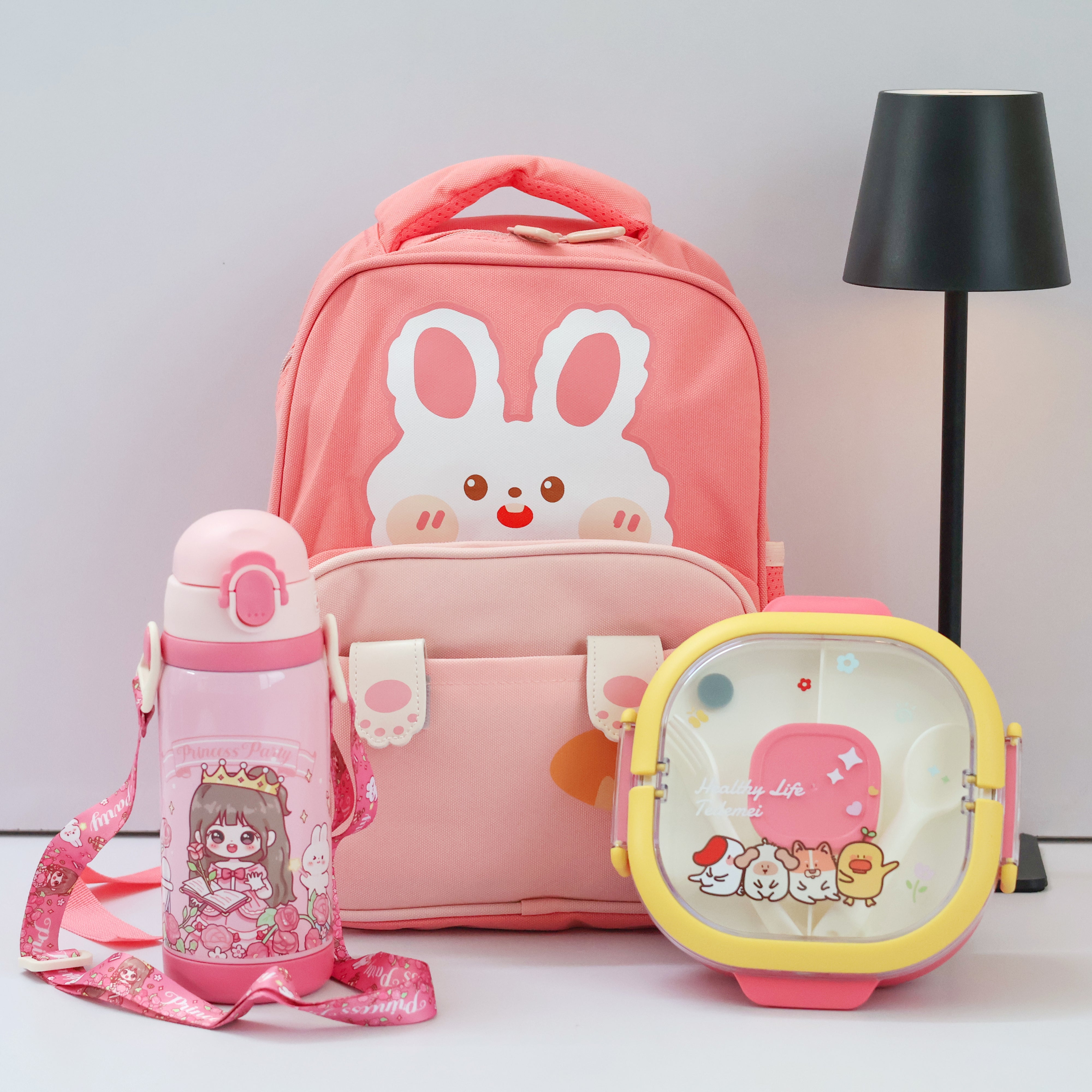 Ultimate Kids’ Cuteness Combo🐻 | Bottle, Lunch Box & Backpack