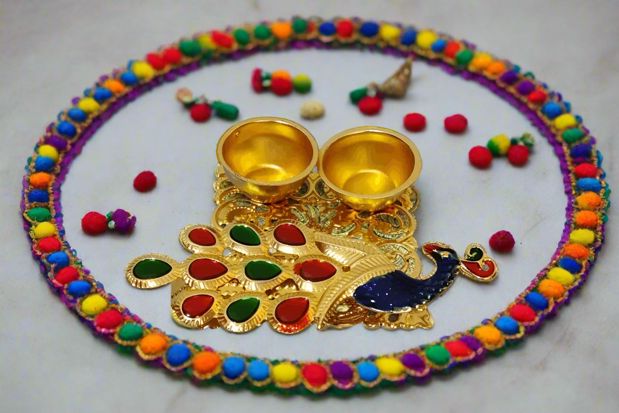 Peacock Kumkum Cups