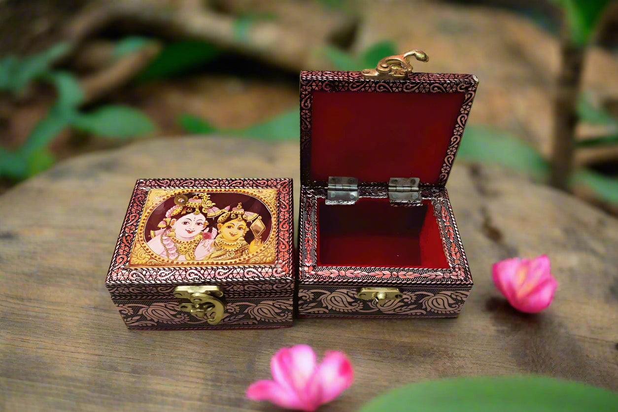 Tanjore Print Jewel Box