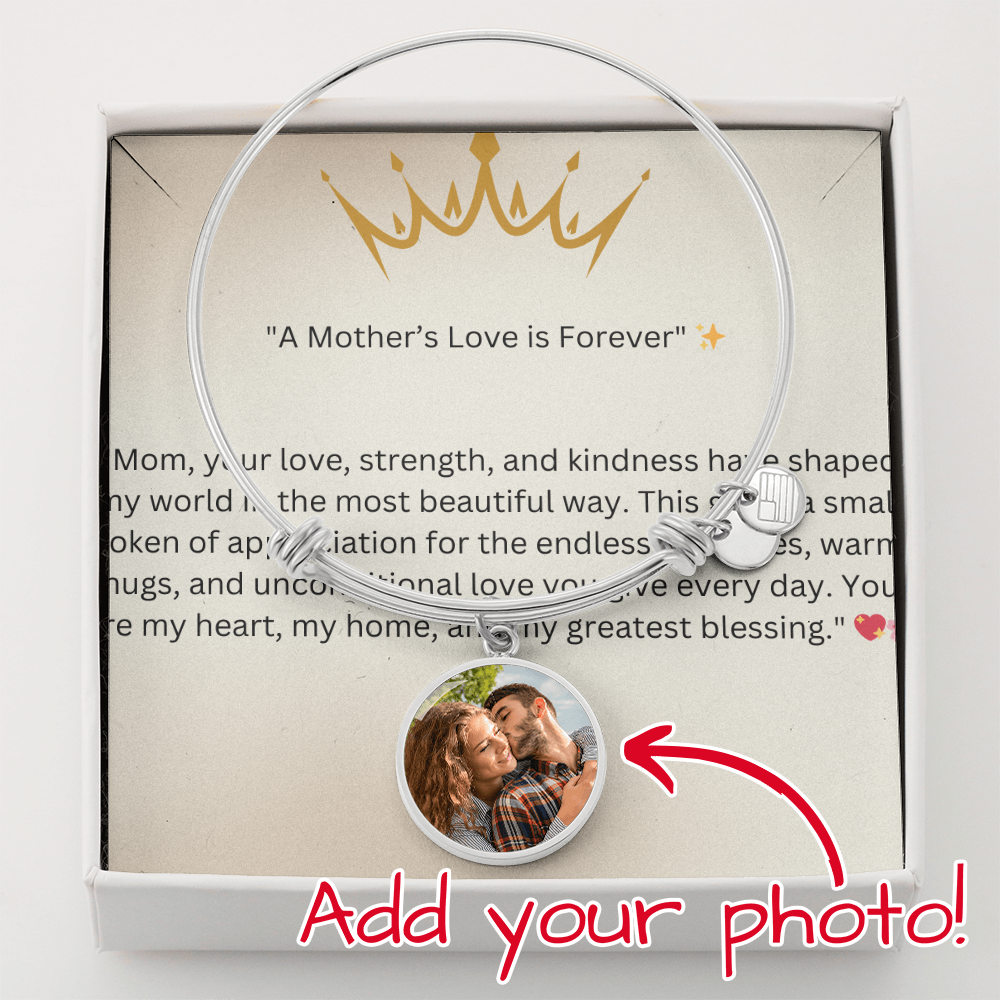 Luxury Mom Bangle Circle Charm