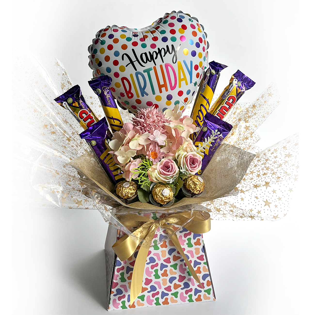 Happy Birthday Chocolate Bouquet with Dairy Milk Chocolate
