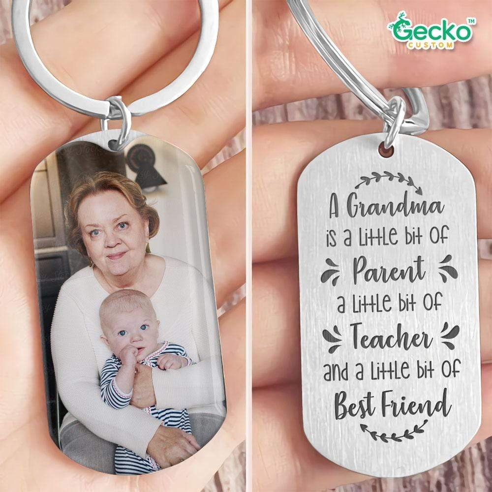A Grandma Is A Best Friend Grandma Family Metal Keychain HN590