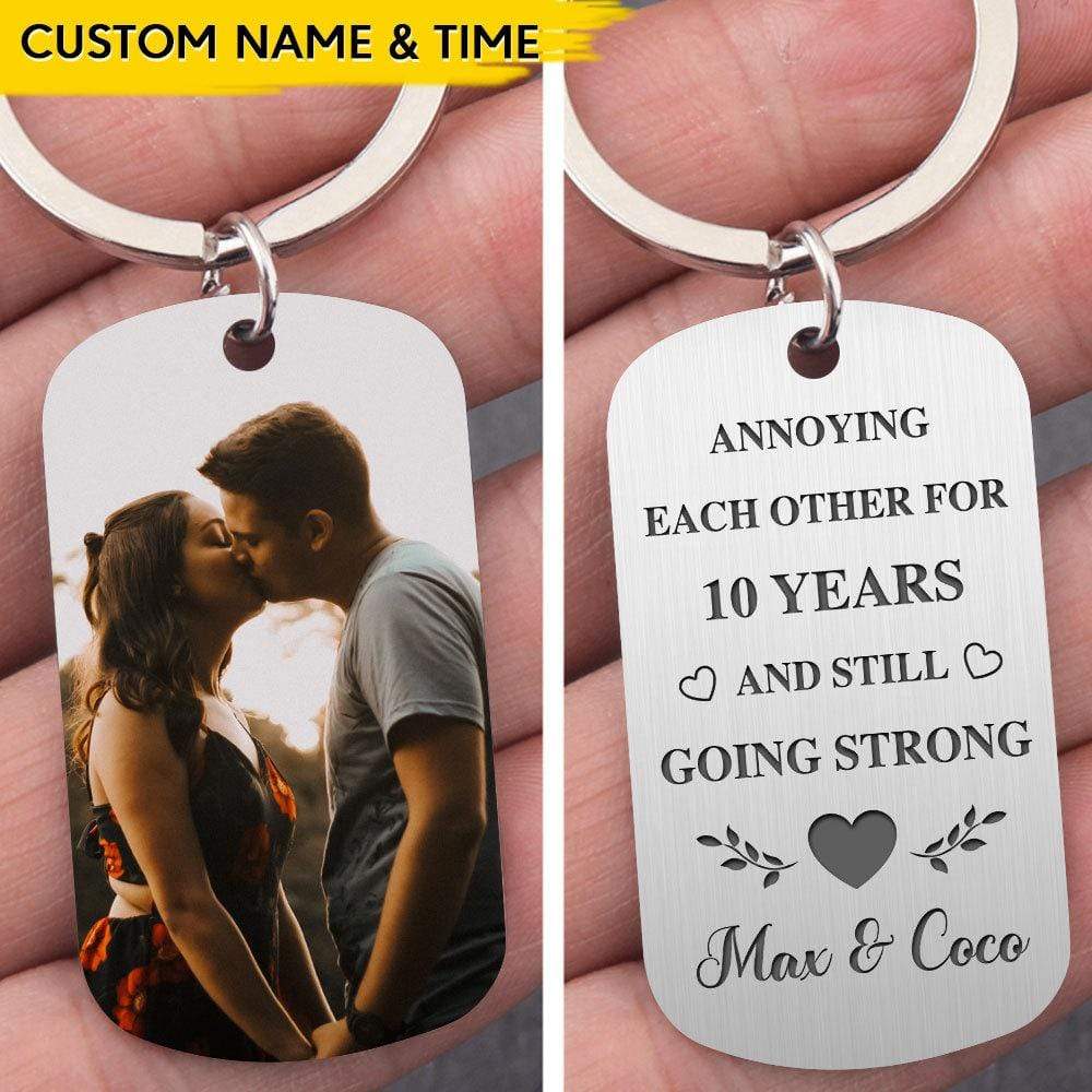 Annoying Each Other Custom Photo Family Metal Keychain HN590