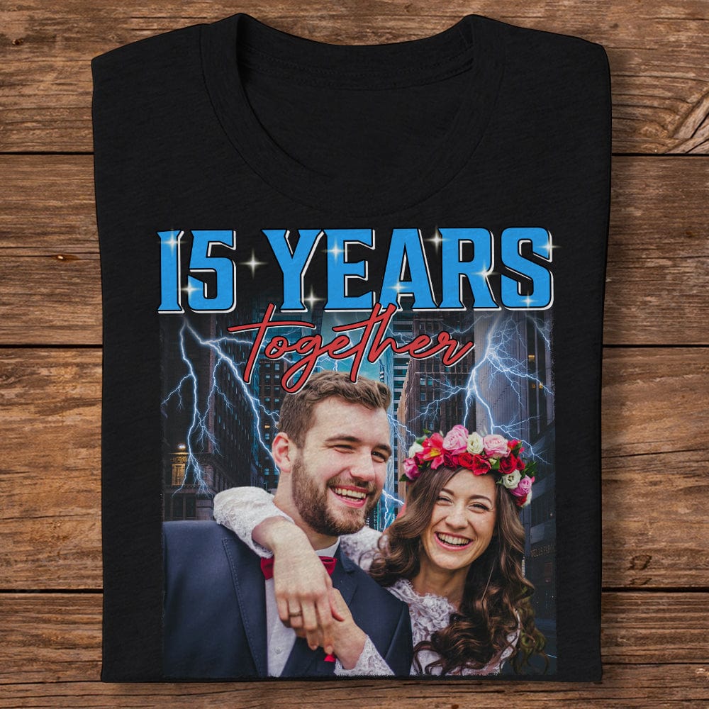 Custom Photo And Year Together For Wedding Anniversary Dark Shirt N304 889990