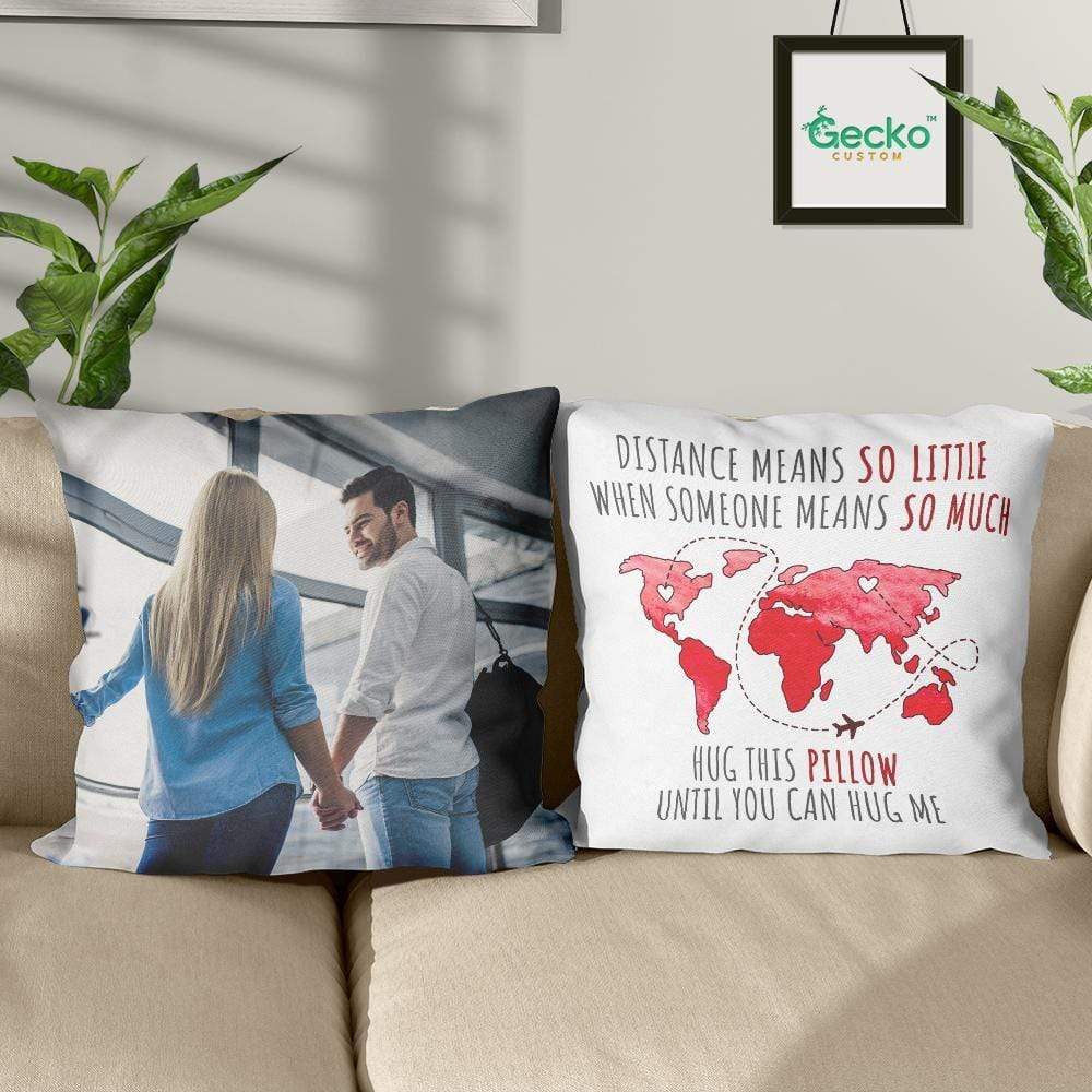 Distance Means So Little Couple Throw Pillow HN590