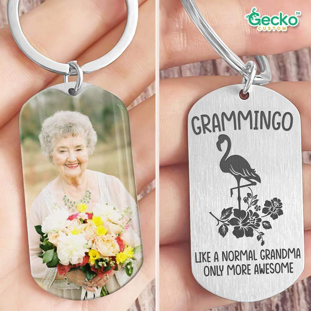 Grammingo Like A Normal Grandma Only More Awesome Metal Keychain HN590