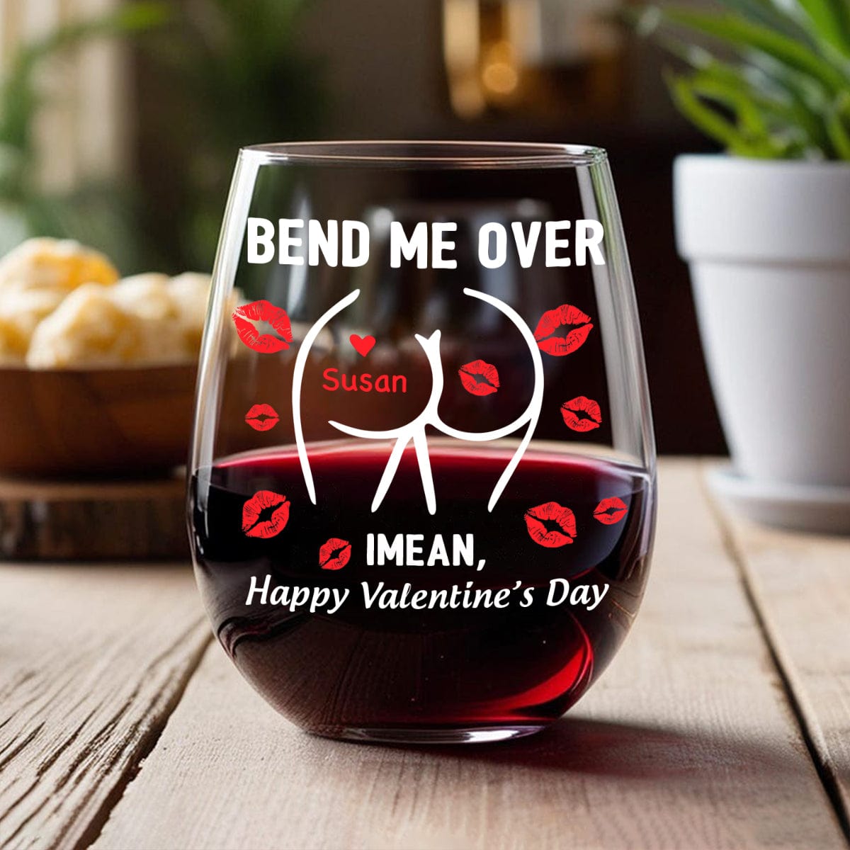 Happy Valentine’s Day Personalized Wine Glass Funny Gift For Boyfriend Husband CH07 895214