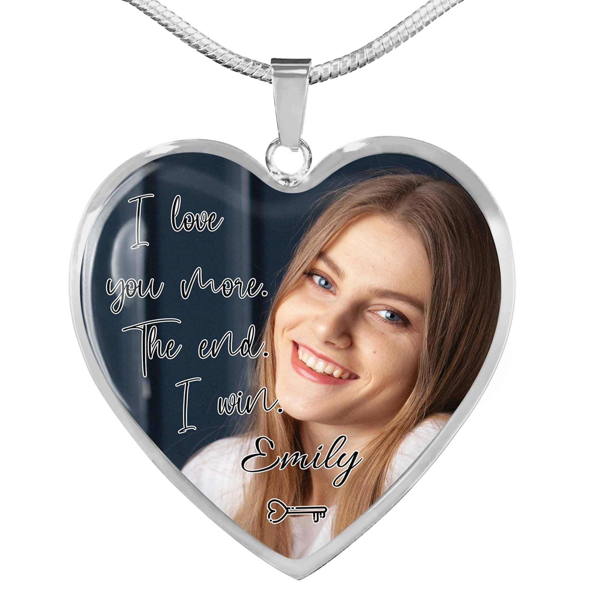 I Love You More Custom Heart Necklace