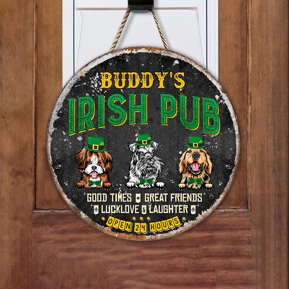 Irish Pub St.Patrick's Day Dog Wooden Door Sign 892367