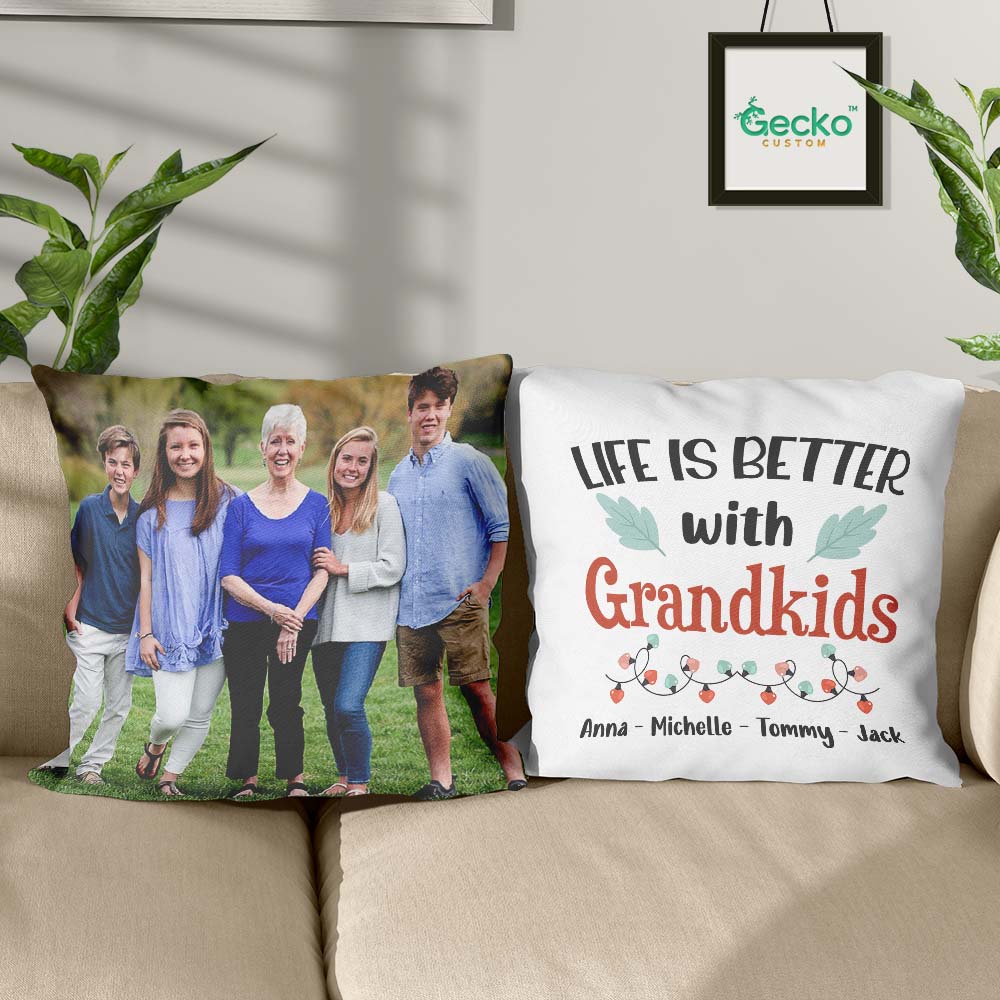 Life Is Better With Grandkids Family Throw Pillow 15 HN590