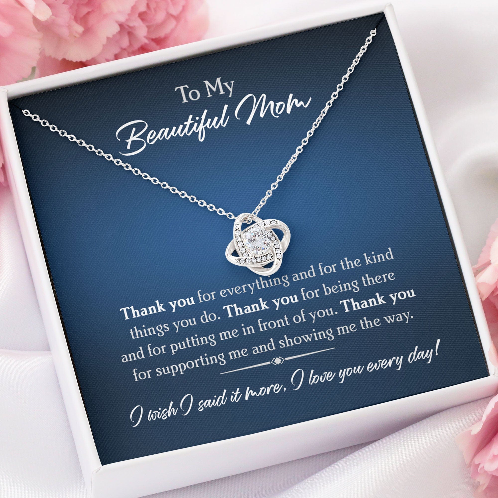 Thank You For Everything Personalized Mother's Day Message Card Necklace C220