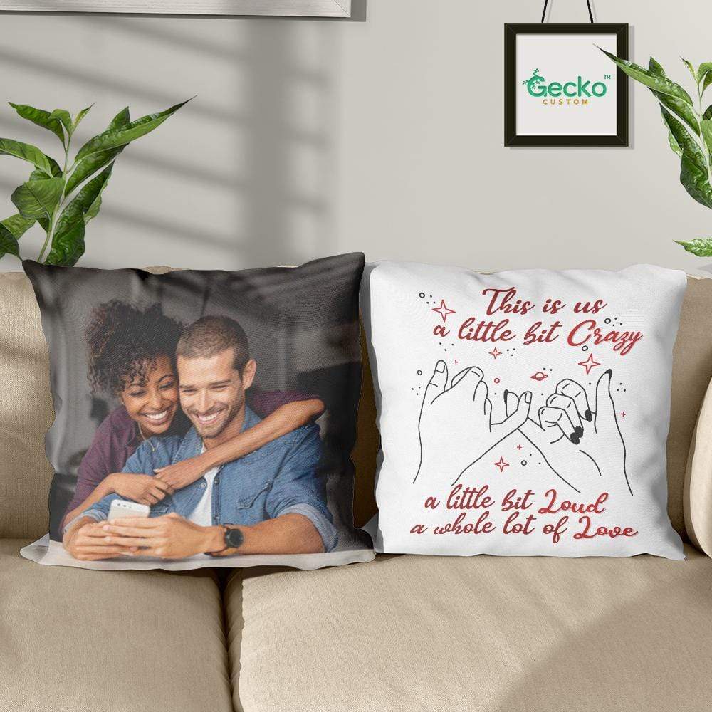 This Is Us A little Bit Crazy Couple Throw Pillow HN590