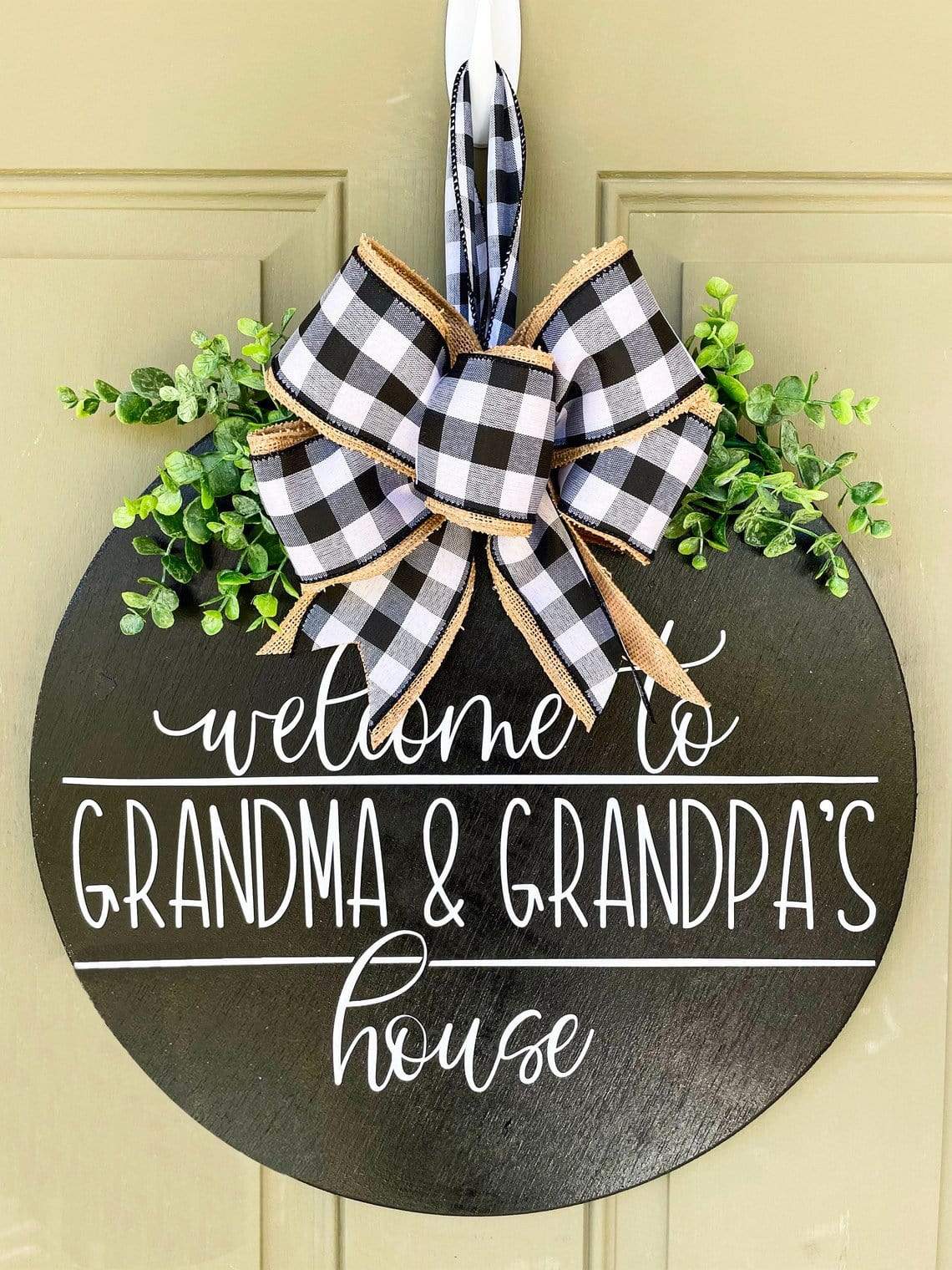 Welcome to Grandpa & Grandma's House Door Hanger, Door Sign Gift For Family, HN590
