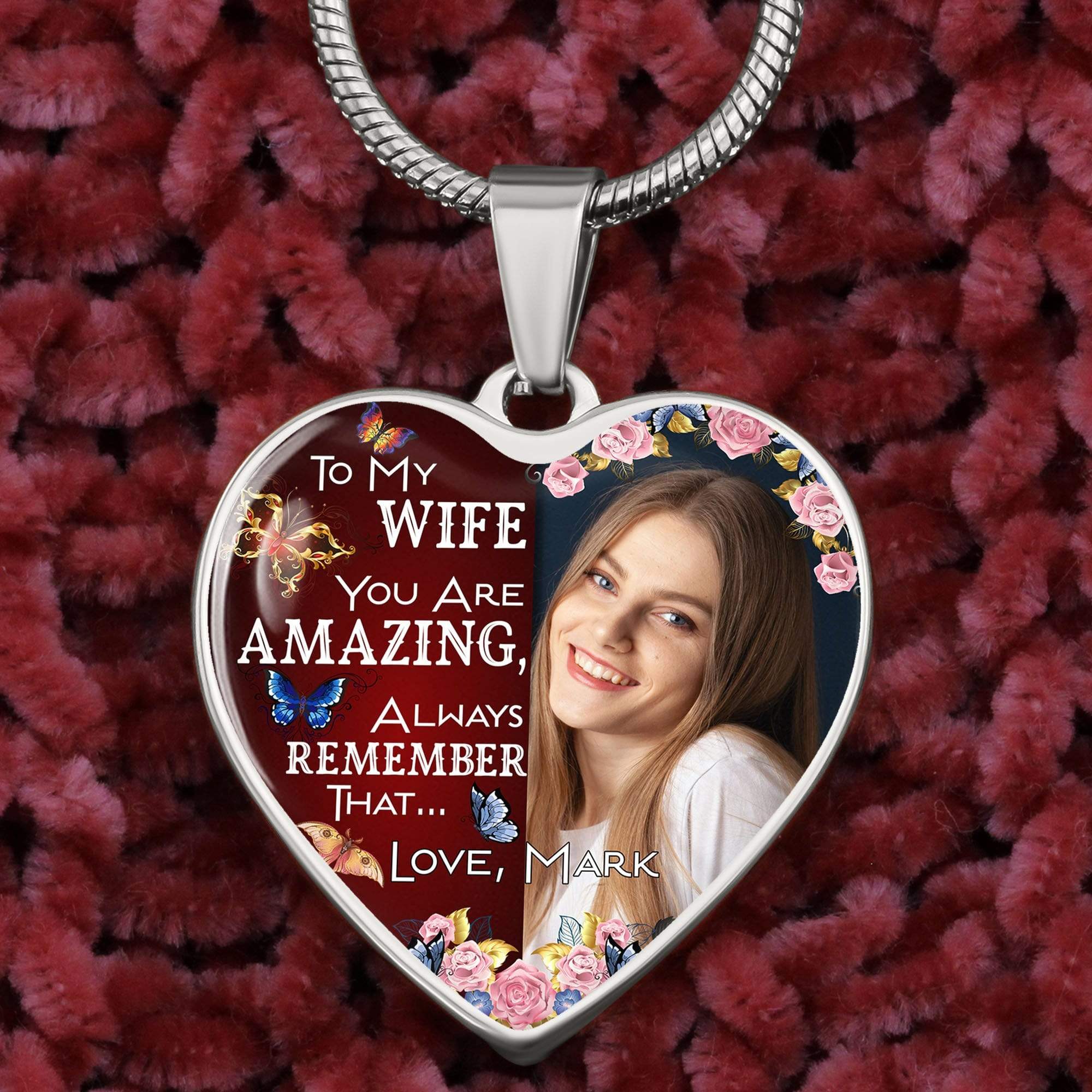 You Are Amazing Custom Heart Necklace
