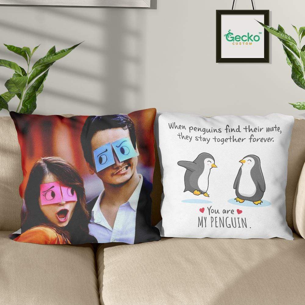 You Are My Penguin Couple Throw Pillow HN590